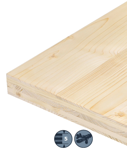 5-layer softwood board